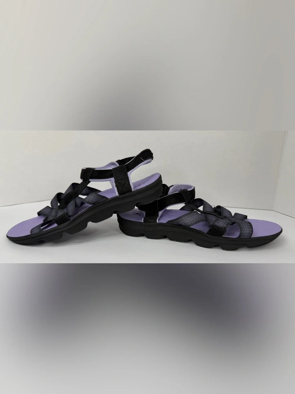 JSport Trail Walking Sandals Purple Black Outdoor Comfort Size 8